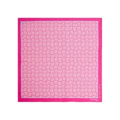 POCHETTE DA TASCHINO IN SETA STAMPATA A MANO FUCSIA Fantasia archivio 1968
