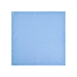 POCHETTE DA TASCHINO IN SETA STAMPATA A MANO AZZURRA Microfantasia fiore