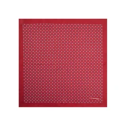 POCHETTE DA TASCHINO IN SETA STAMPATA A MANO BORDEAUX Microfantasia fiore