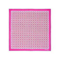 POCHETTE DA TASCHINO IN SETA STAMPATA A MANO FUCSIA Macrofantasia fiore