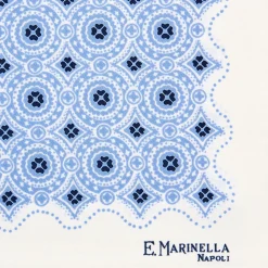 POCHETTE DA TASCHINO IN SETA STAMPATA A MANO BIANCA Macrofantasia fiore