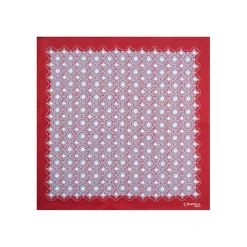 POCHETTE DA TASCHINO IN SETA STAMPATA A MANO BORDEAUX Macrofantasia fiore