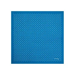 POCHETTE DA TASCHINO IN SETA STAMPATA A MANO BLU MEDIO Microfantasia fiore