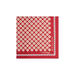 POCHETTE DA TASCHINO IN SETA STAMPATA A MANO BORDEAUX Fantasia archivio 1980