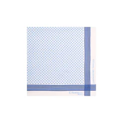 POCHETTE DA TASCHINO IN SETA STAMPATA A MANO BIANCA Pois