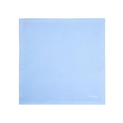 POCHETTE DA TASCHINO IN SETA STAMPATA A MANO AZZURRA Microfantasia fiore