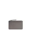 PORTA CARTE DI CREDITO GRIGIO In pelle con zip