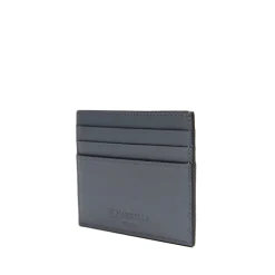 PORTACARTE DI CREDITO IN PELLE GRIGIO SCURO 7 scomparti