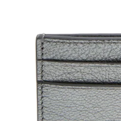 PORTACARTE DI CREDITO PICCOLO GRIGIO In pelle lisciapiombo