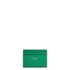 PORTACARTE DI CREDITO PICCOLO VERDE In pelle liscia