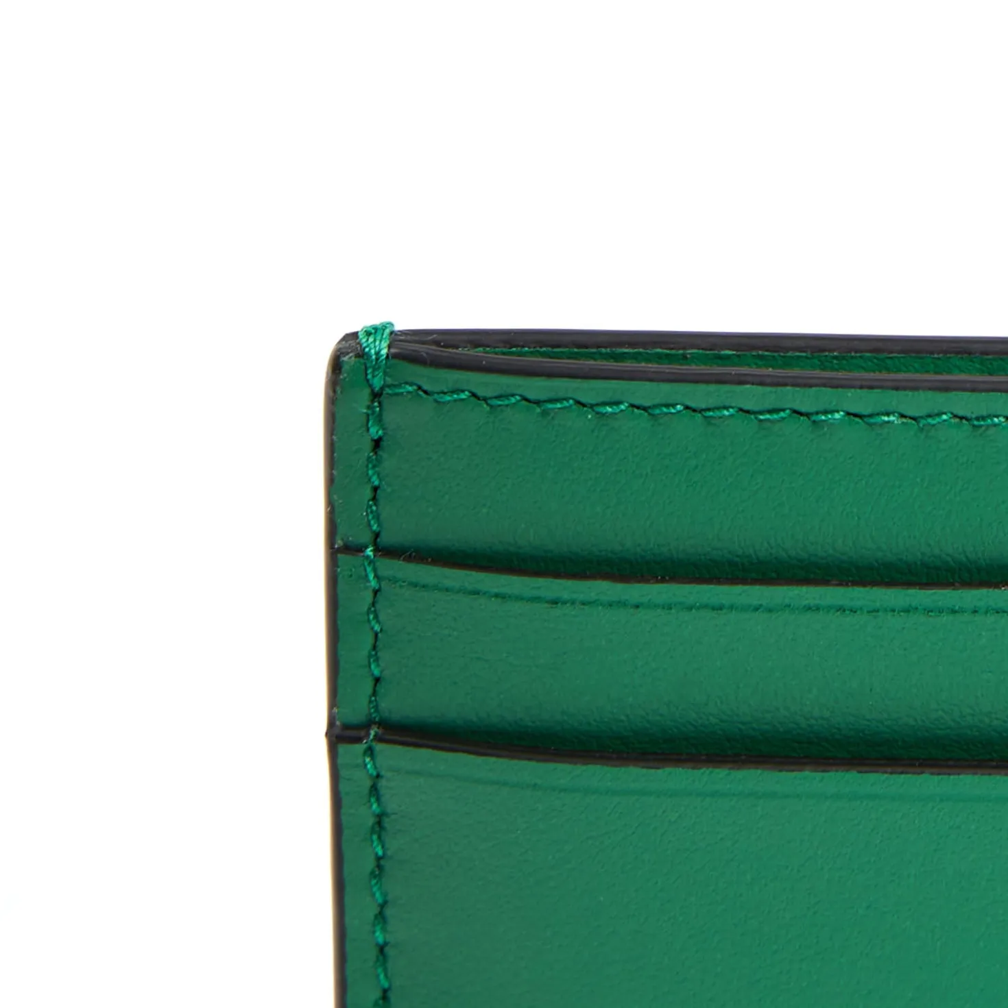 PORTACARTE DI CREDITO PICCOLO VERDE In pelle liscia
