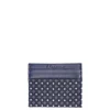 PORTACARTE DI CREDITO SETA E PELLE BLU SCURO 5 scomparti