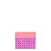 PORTACARTE DI CREDITO SETA E PELLE FUCSIA 5 scomparti