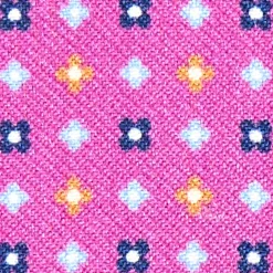 PORTACARTE DI CREDITO SETA E PELLE FUCSIA 5 scomparti