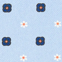 PORTACARTE DI CREDITO SETA E PELLE AZZURRO 5 scomparti