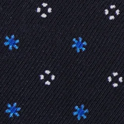 PORTACARTE DI CREDITO SETA E PELLE BLU SCURO 5 scomparti