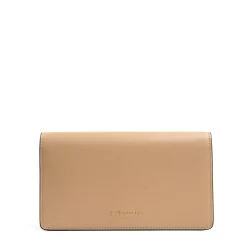 PORTAFOGLIO GRANDE BEIGE In pelle liscia