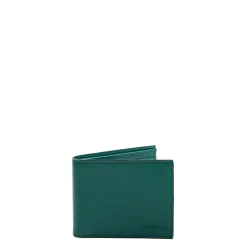 PORTAFOGLIO ORIZZONTALE VERDE SCURO In pelle liscia