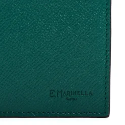 PORTAFOGLIO ORIZZONTALE VERDE SCURO In pelle martellata