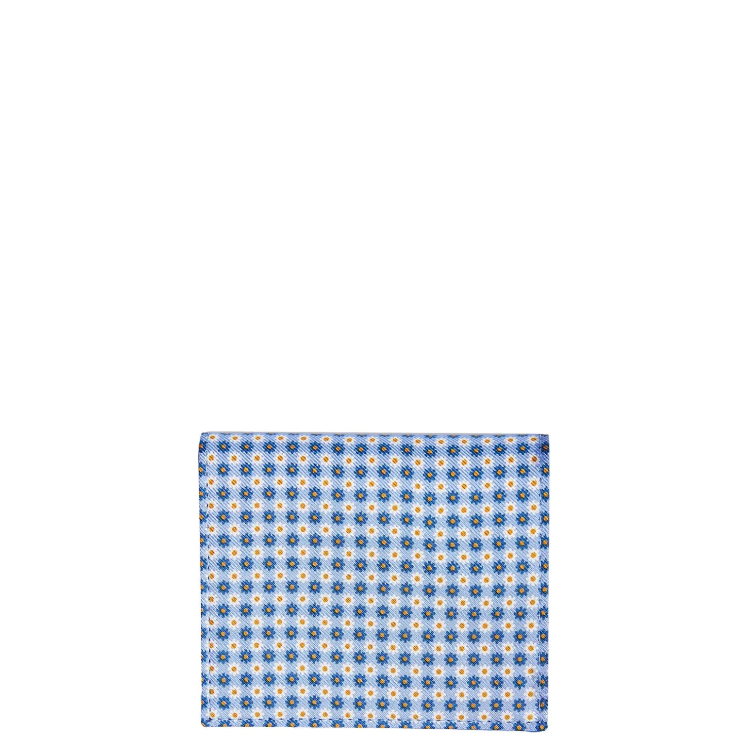 PORTAFOGLIO PICCOLO AZZURRO In seta e pelle