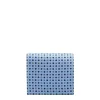 PORTAFOGLIO PICCOLO AZZURRO In seta e pelle
