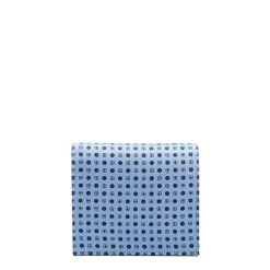 PORTAFOGLIO PICCOLO AZZURRO In seta e pelle