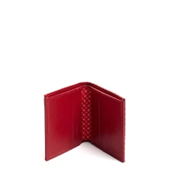 PORTAFOGLIO PICCOLO ROSSO In seta e pelle