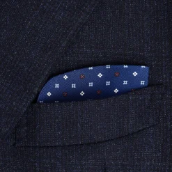 PORTAOCCHIALI BLUETTE In seta stampata a mano