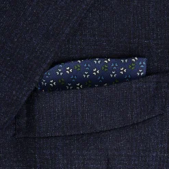 PORTAOCCHIALI BLUETTE In seta stampata a mano
