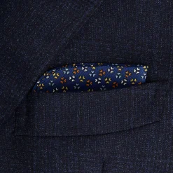 PORTAOCCHIALI BLUETTE In seta stampata a mano