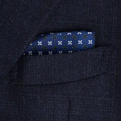 PORTAOCCHIALI BLUETTE In seta stampata a mano