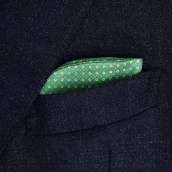 PORTAOCCHIALI VERDE CHIARO In seta stampata a mano