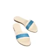 SANDALO FLAT ICONOGRAPHIC SIGNATURE Con fascia in seta azzurra