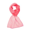 SCALDACOLLO ARANCIONE E BEIGE MICROFANTASIA In cashmere