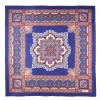 SCIALLE 140 MARRONE E BLUETTE IN LANA Fantasia floreale