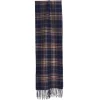 SCIARPA BICOLOR BLU IN SETA E CASHMERE Check