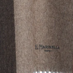SCIARPA BICOLOR MARRONE IN LANA E CASHMERE Tinta unita