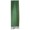 SCIARPA BICOLOR VERDE E BEIGE IN SETA E CASHMERE Tinta unita
