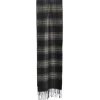 SCIARPA BICOLOR VERDE IN SETA E CASHMERE Check