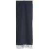 SCIARPA COLOR BLU SCURO In cashmere