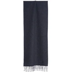 SCIARPA COLOR BLU SCURO In cashmere