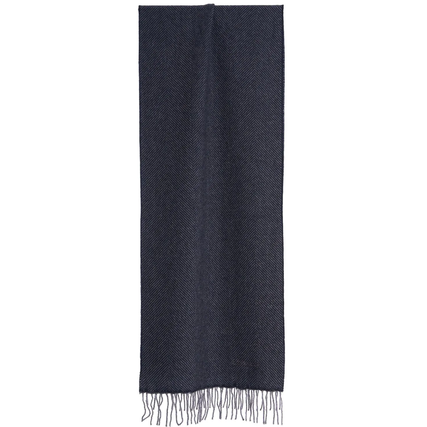 SCIARPA COLOR BLU SCURO In cashmere