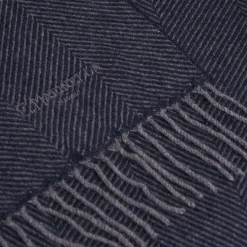 SCIARPA COLOR BLU SCURO In cashmere