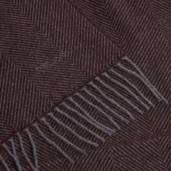 SCIARPA COLOR MARRONE SCURO In cashmere