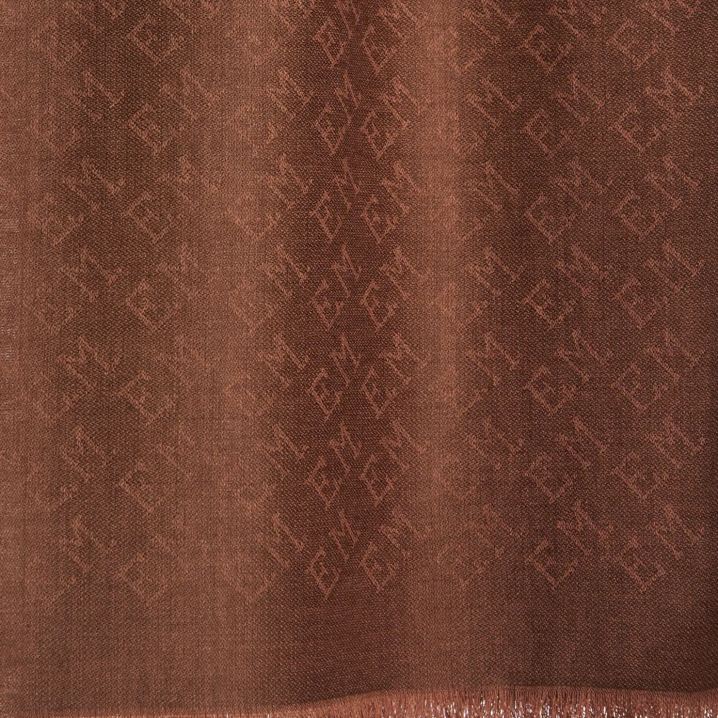 SCIARPA LOGO EM MARRONE CHIARO In lana e cashmere