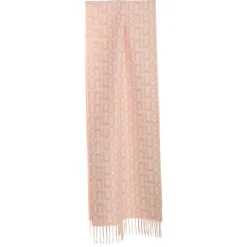 SCIARPA LOGO EM ROSA In lana