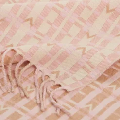 SCIARPA LOGO EM ROSA In lana