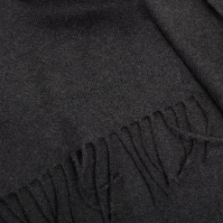 SCIARPA TINTA UNITA GRIGIO SCURO In lana