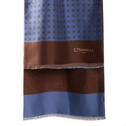 SCIARPA TUBOLARE AZZURRO POLVERE IN SETA TWILL Classic daisy