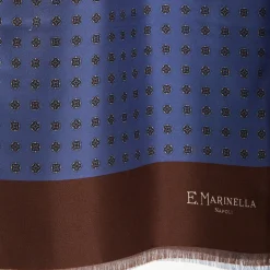SCIARPA TUBOLARE AZZURRO POLVERE IN SETA TWILL Classic daisy